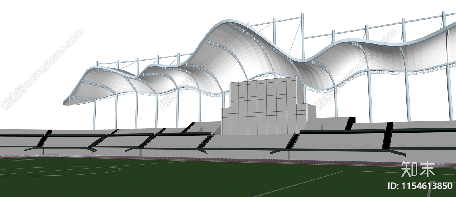 现代运动场地SU模型下载【ID:1154613850】