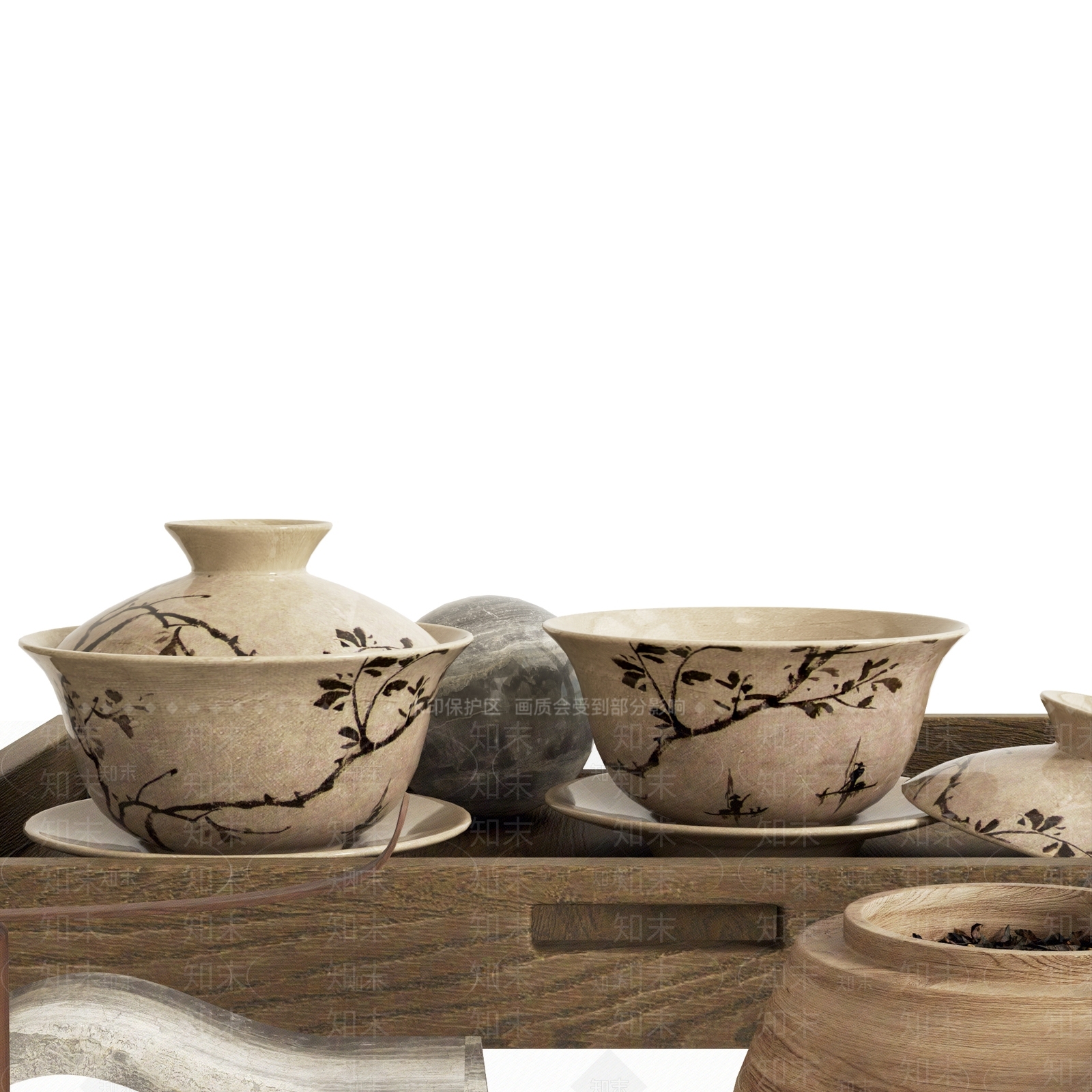 中式茶具3D模型下载【ID:1154619087】
