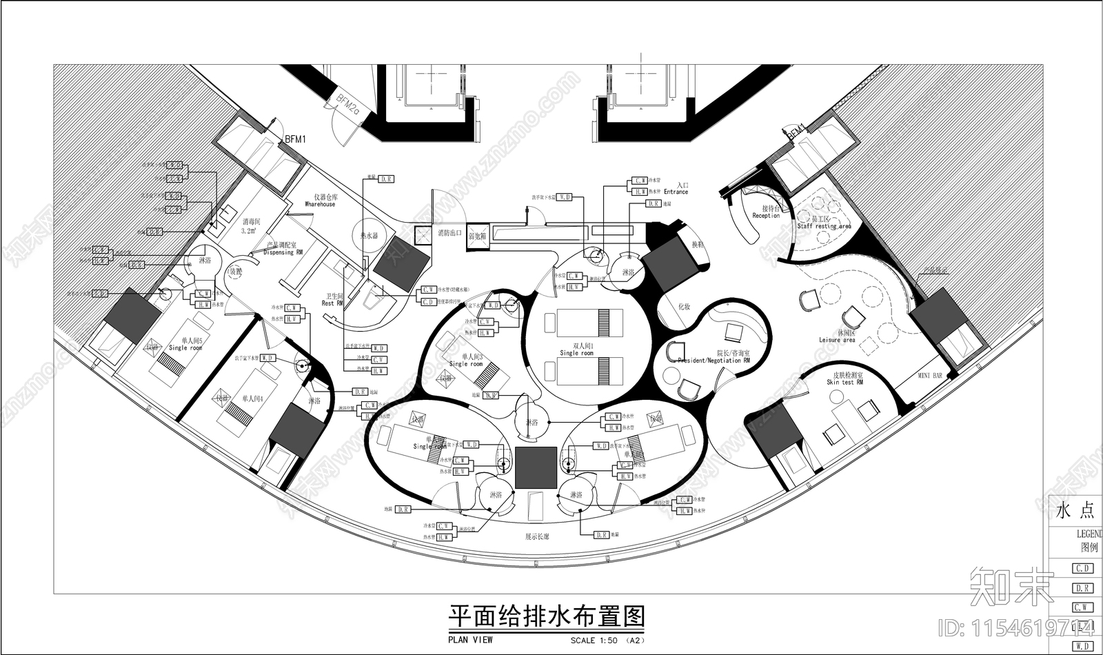 上海美肌美容院室内cad施工图下载【ID:1154619714】