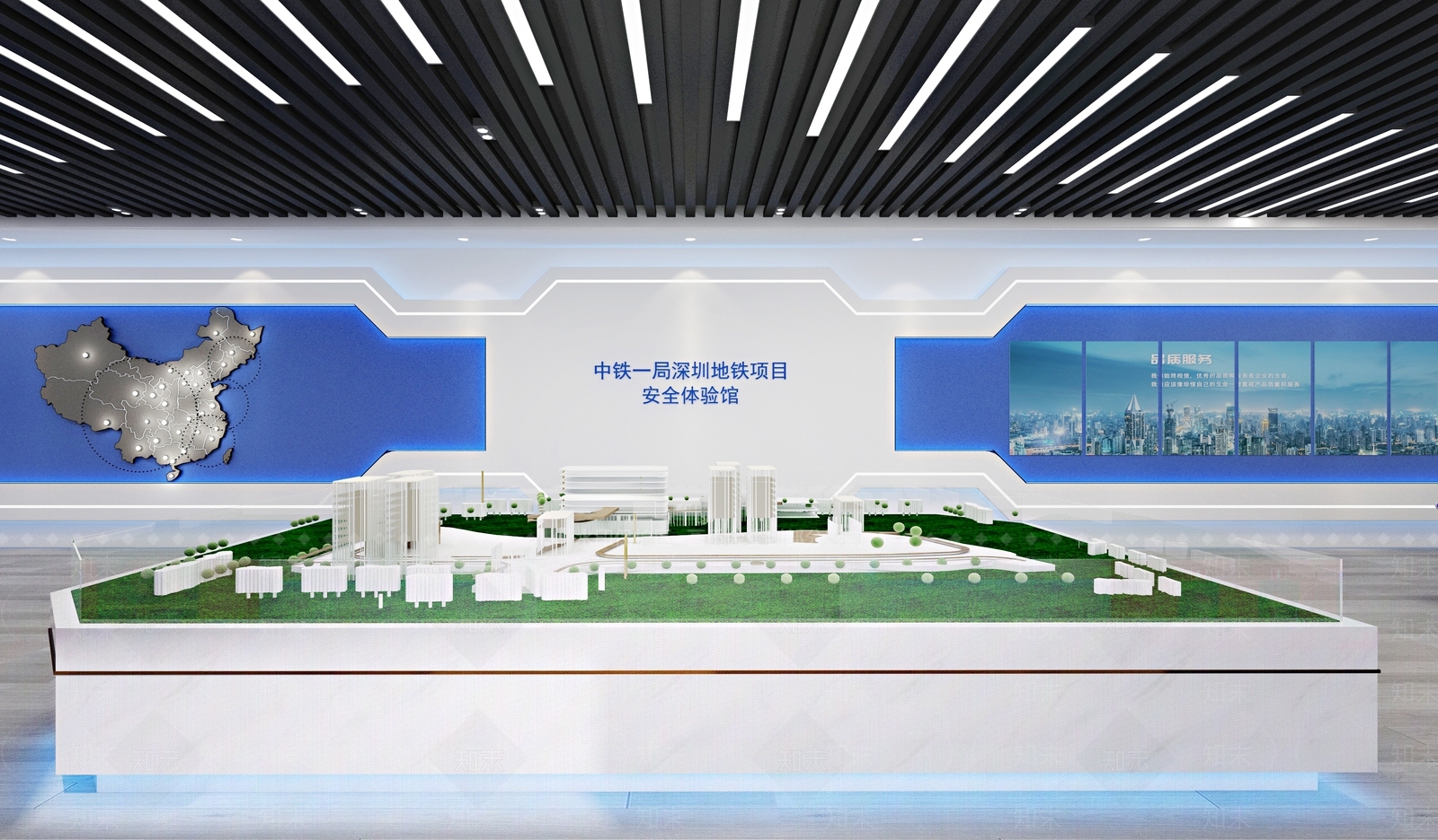 现代消防安全展厅3D模型下载【ID:1154622107】