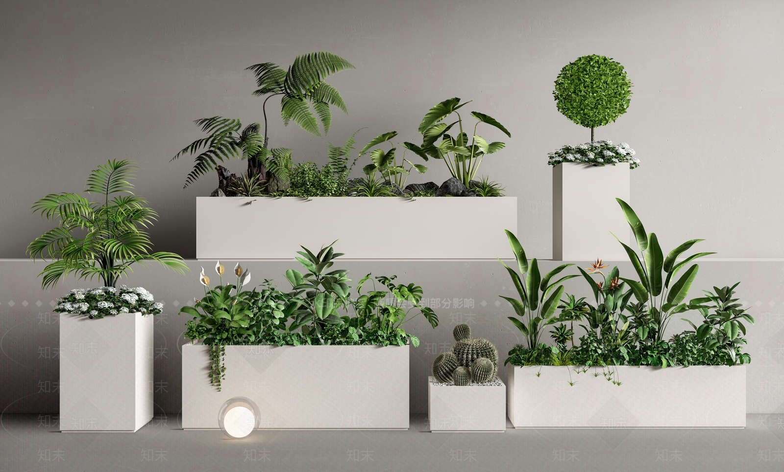 外摆绿植花箱3D模型下载【ID:1154624536】