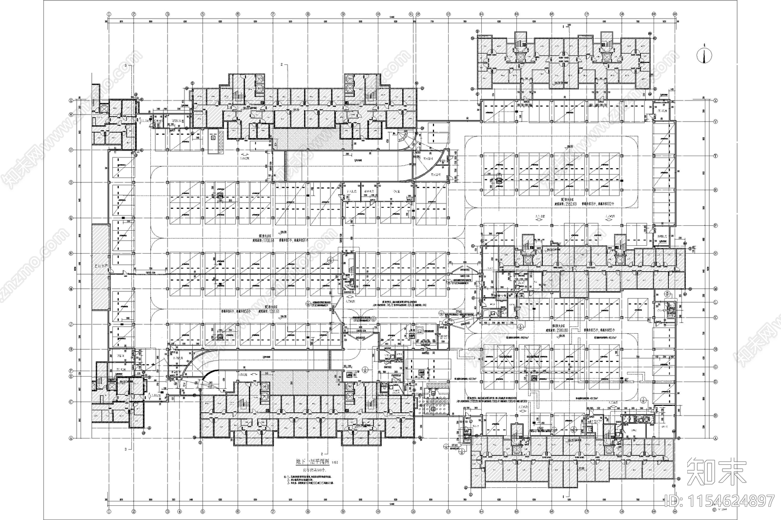 竹里地下车库人防施工图下载【ID:1154624897】