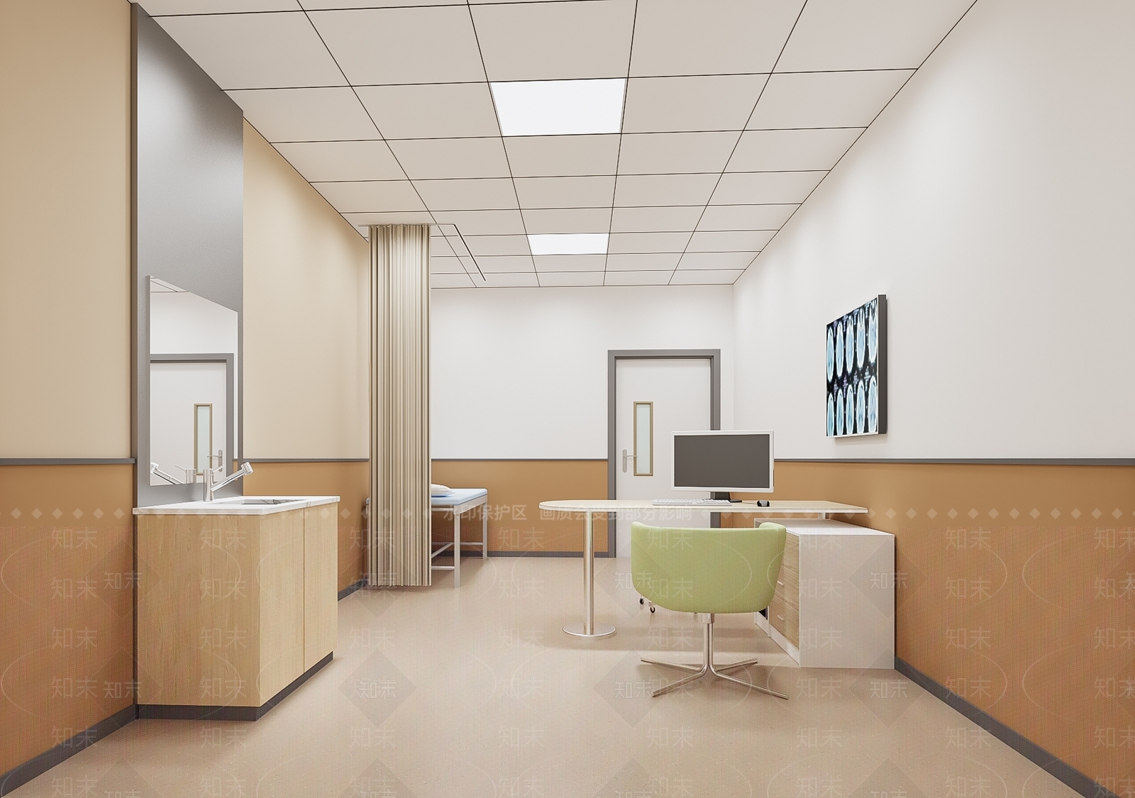 现代医院诊室3D模型下载【ID:1154625777】