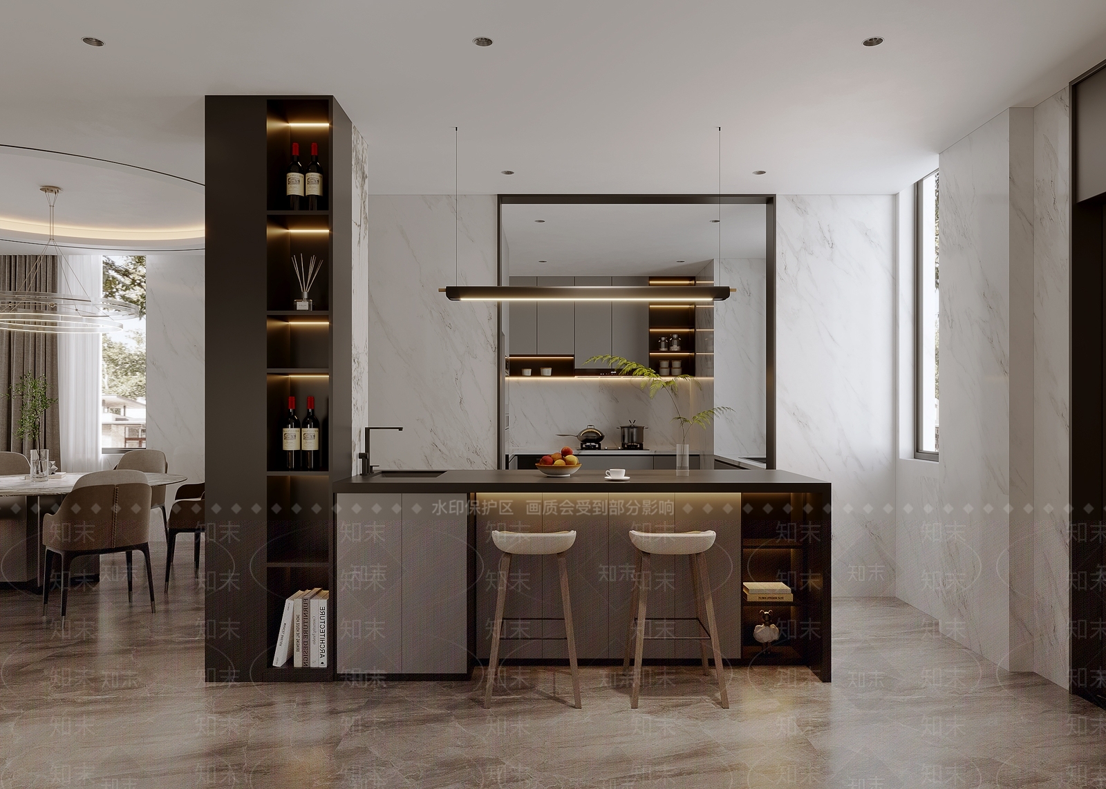 现代吧台3D模型下载【ID:1154632680】