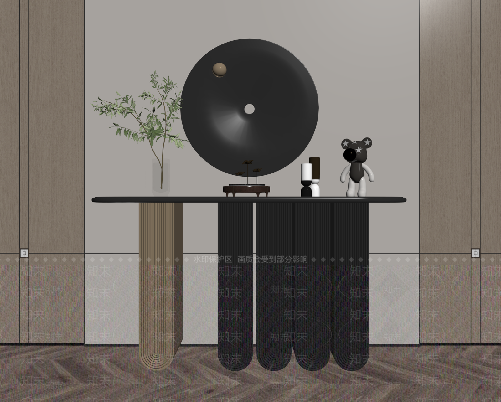 现代端景台SU模型下载【ID:1154632611】