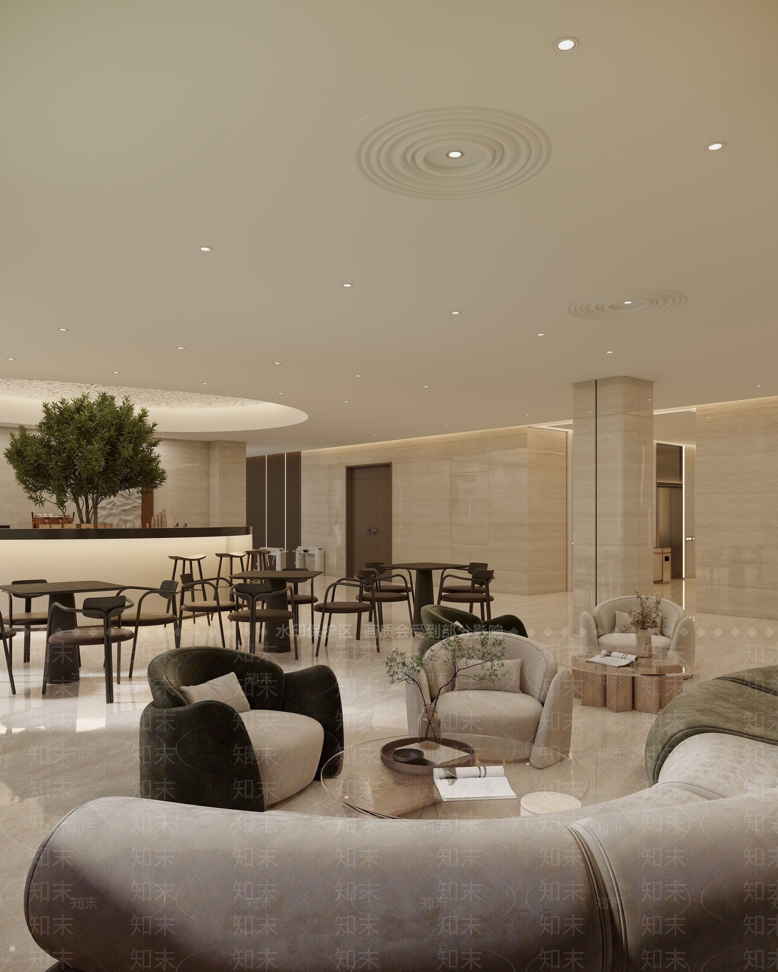 现代办公休息区3D模型下载【ID:1154635057】