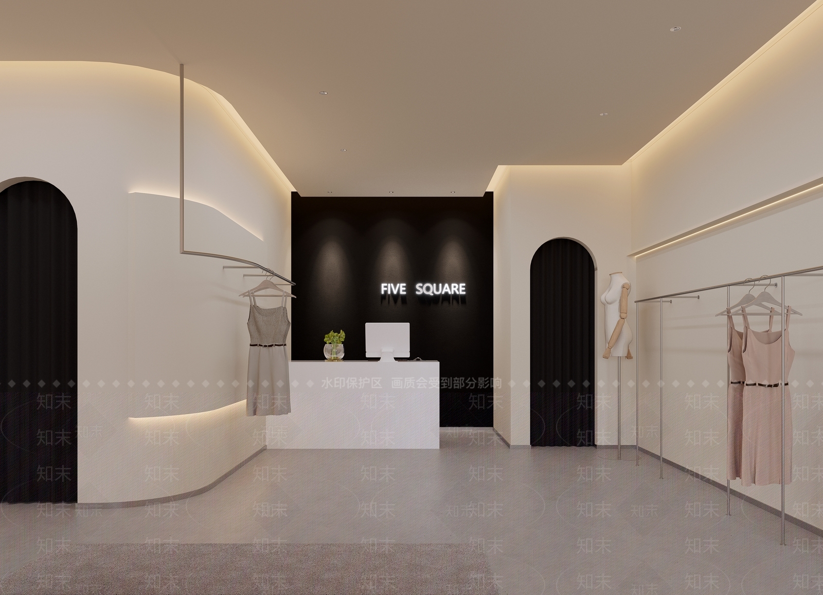 现代服装店3D模型下载【ID:1154634956】