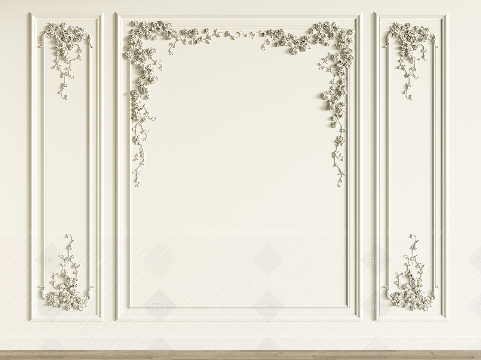 欧式古典线条3D模型下载【ID:1154635437】