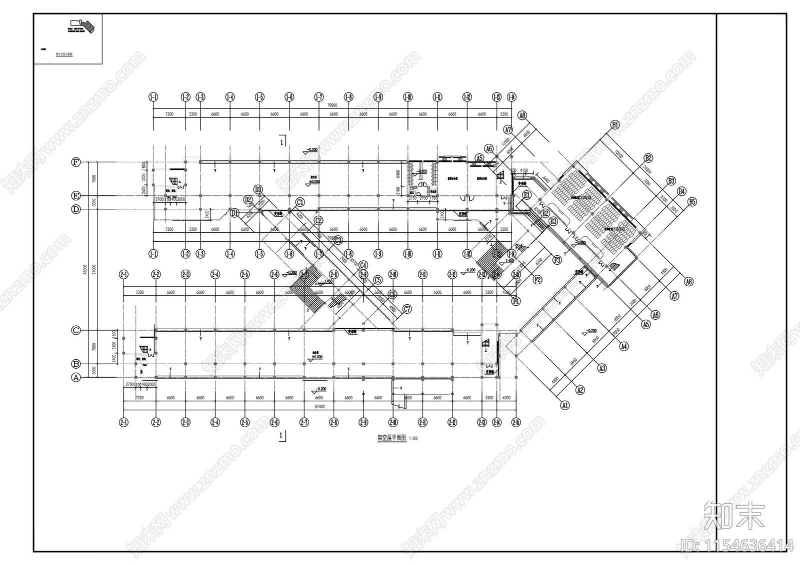 教学楼建筑cad施工图下载【ID:1154636414】