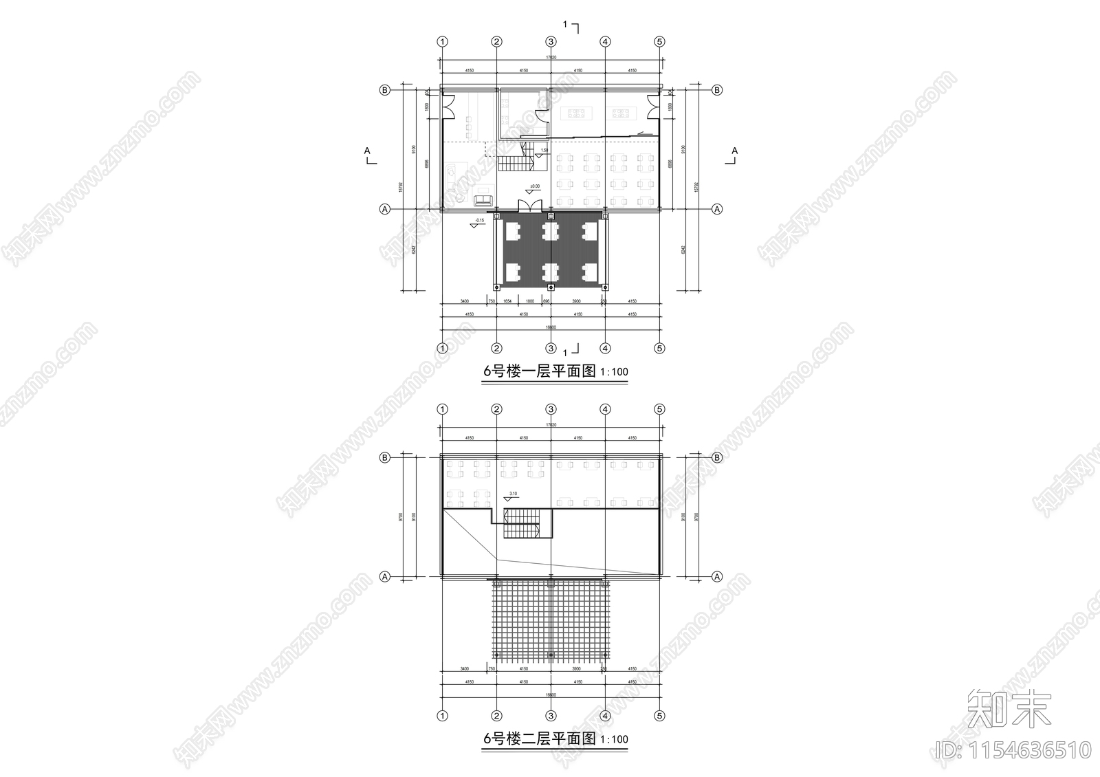 两层市级中学改造建筑cad施工图下载【ID:1154636510】