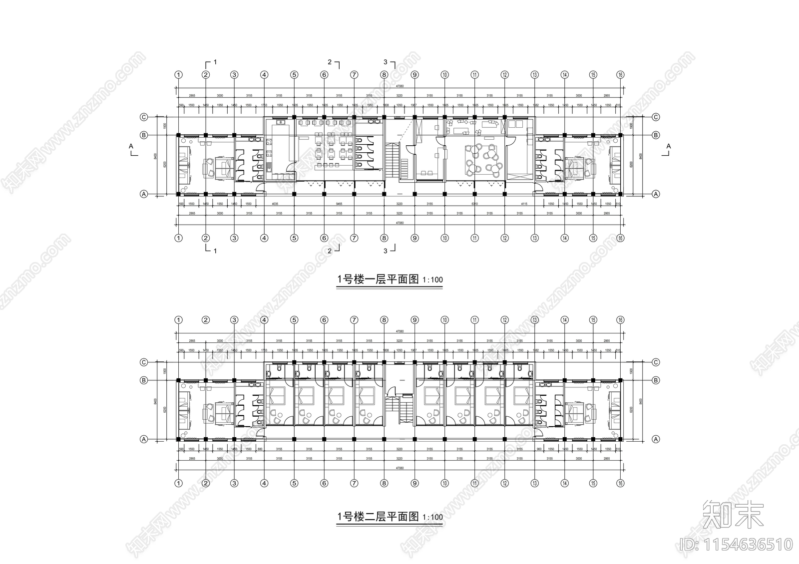 两层市级中学改造建筑cad施工图下载【ID:1154636510】