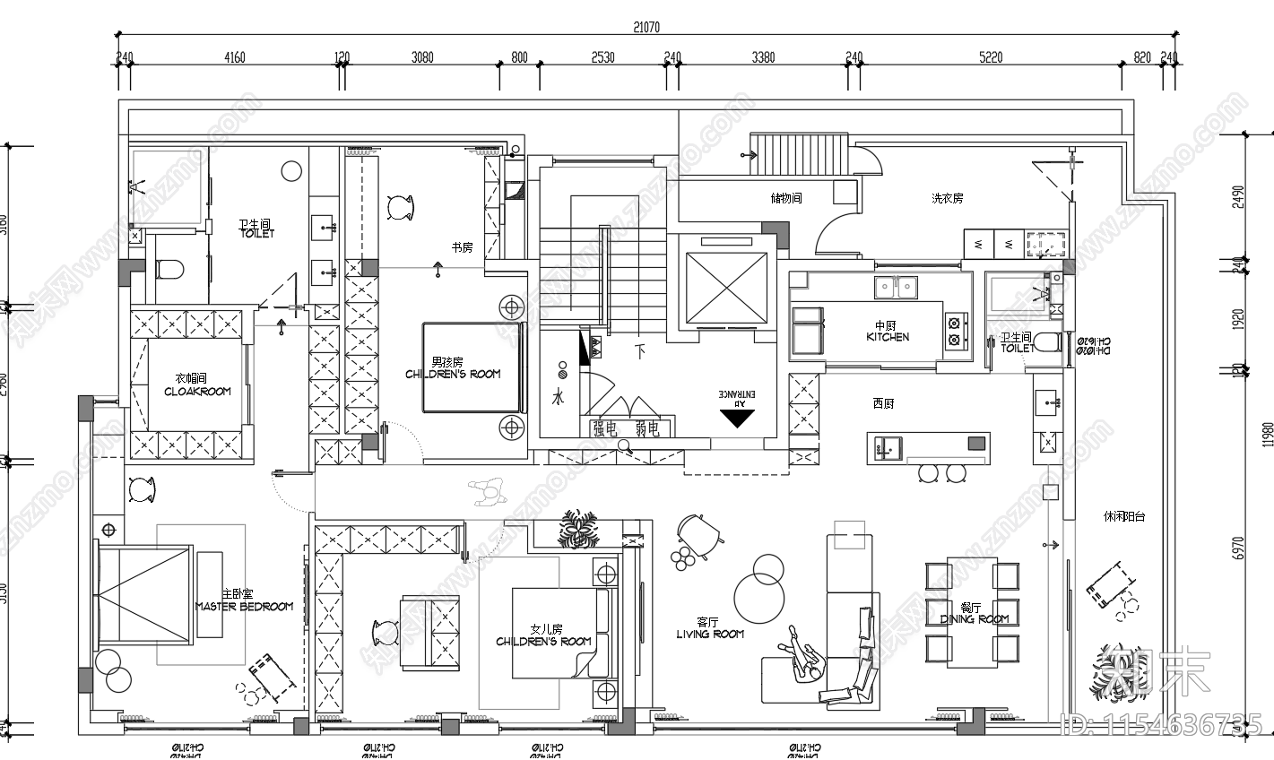 融创越州府室内施工图下载【ID:1154636735】