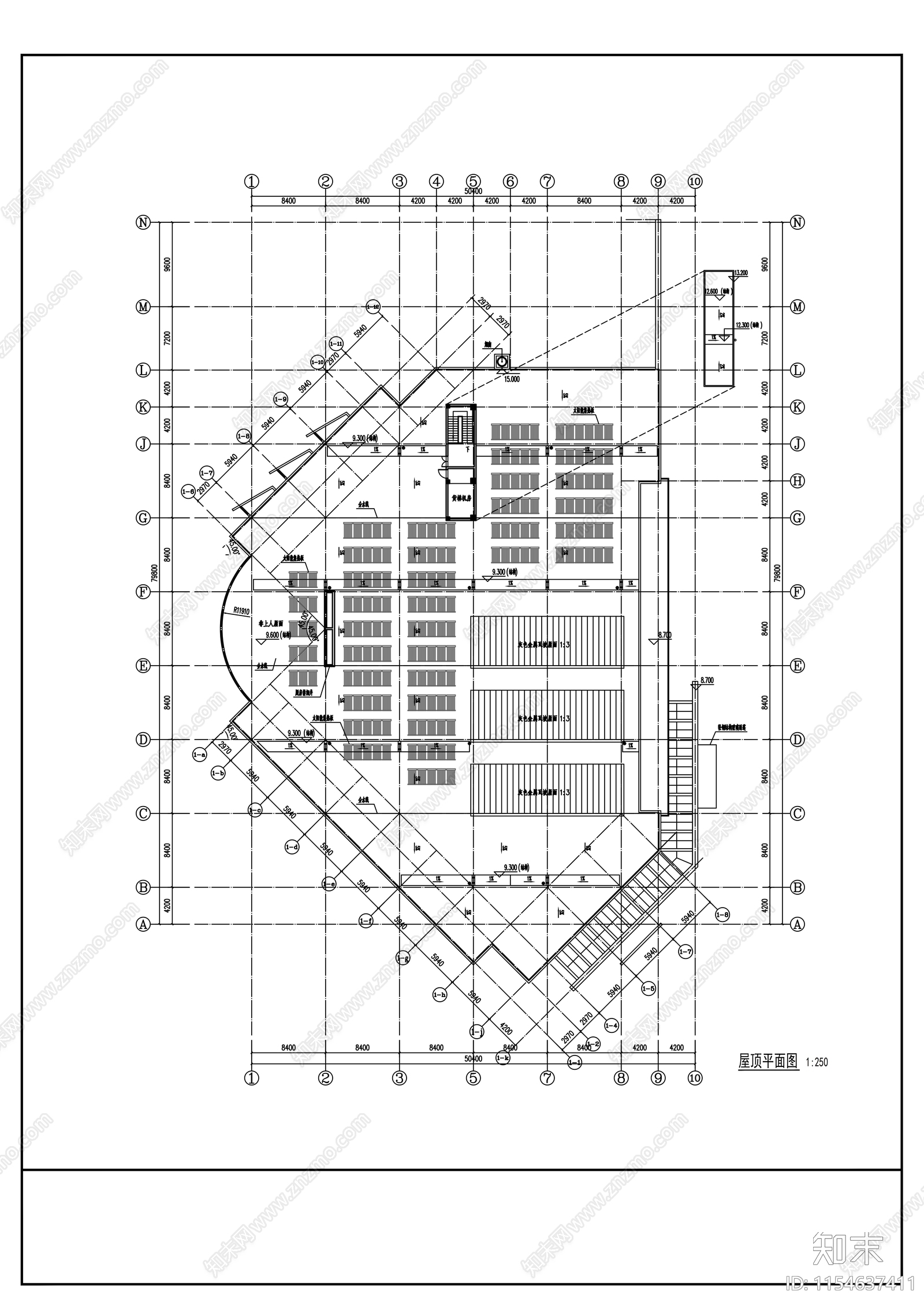 食堂建筑cad施工图下载【ID:1154637411】