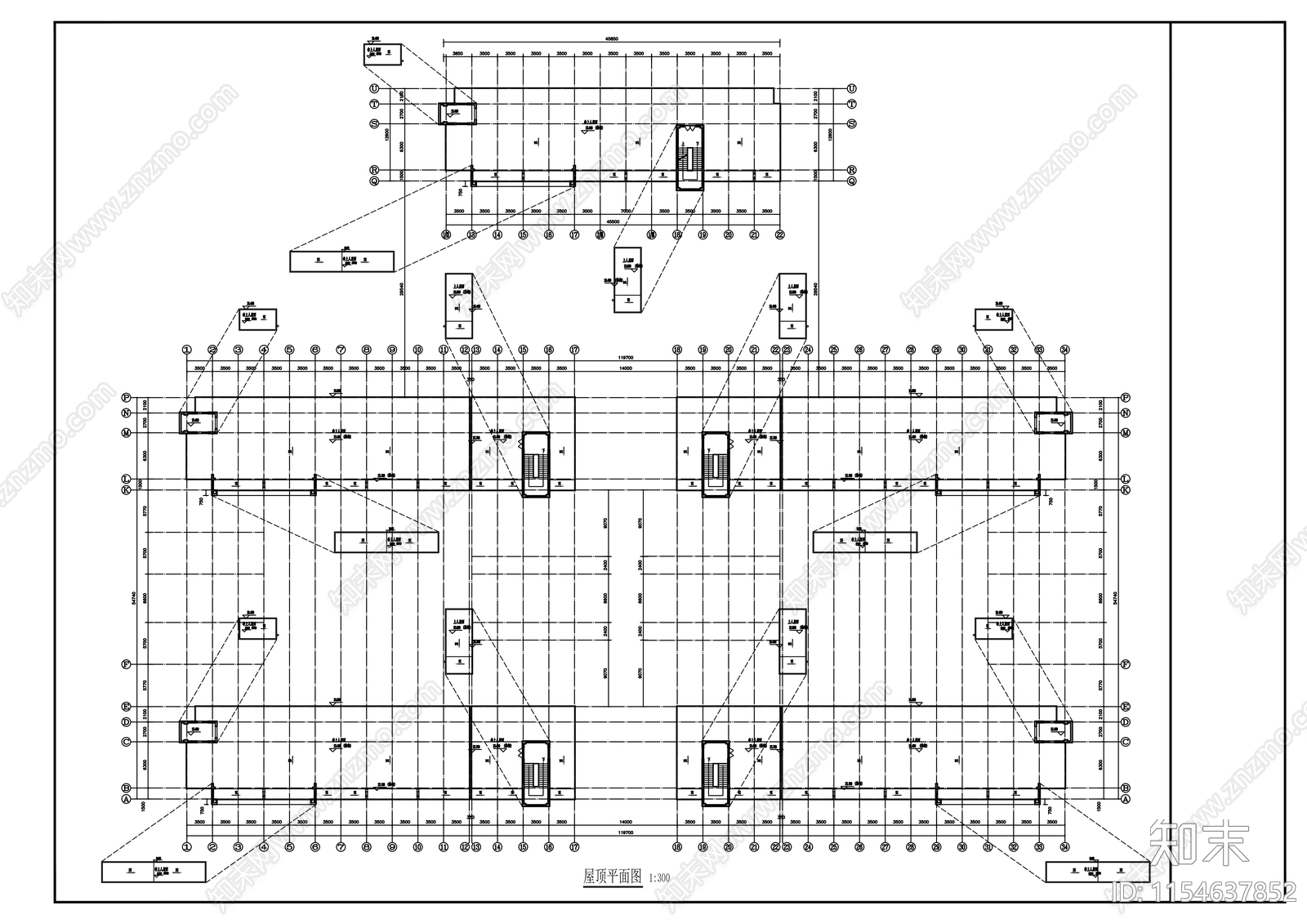 学生宿舍楼建筑施工图下载【ID:1154637852】