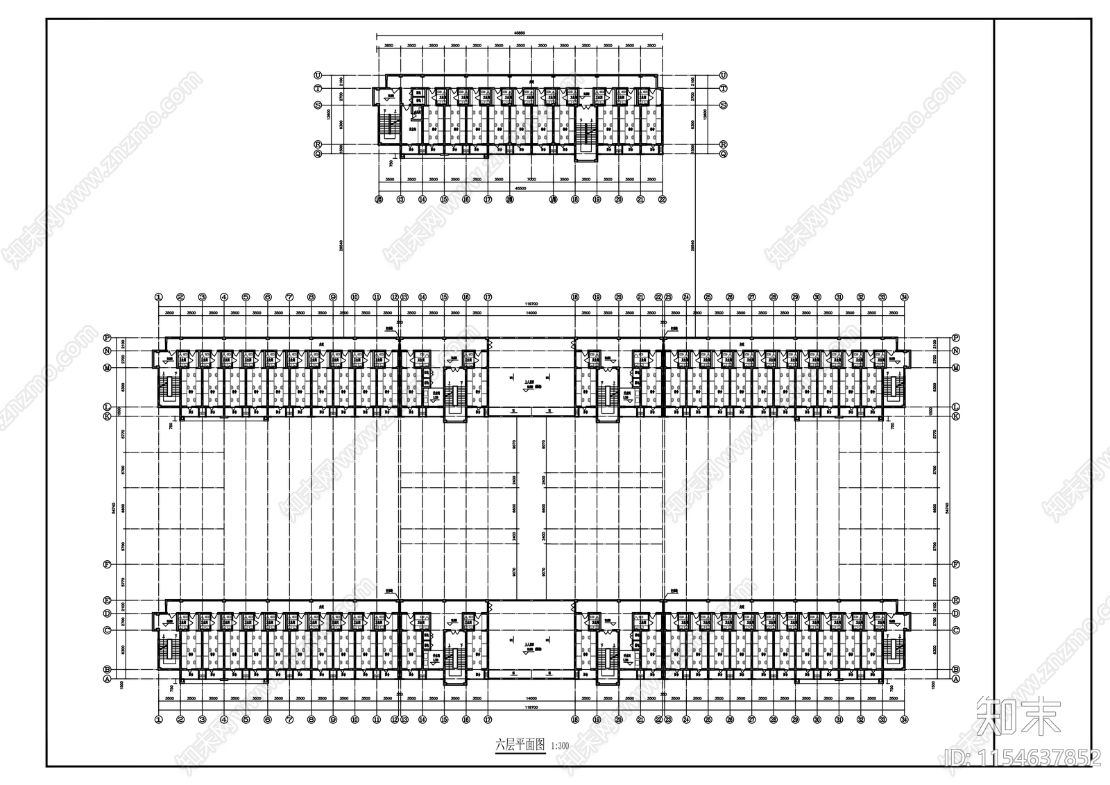 学生宿舍楼建筑施工图下载【ID:1154637852】