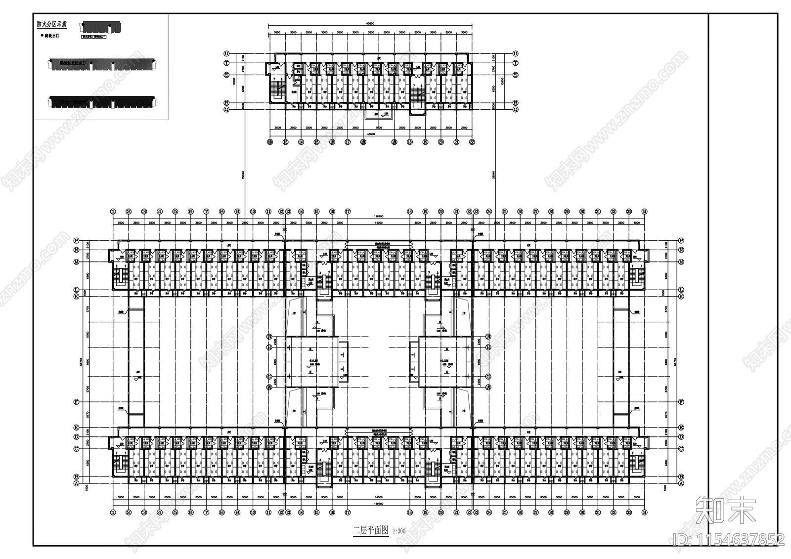 学生宿舍楼建筑施工图下载【ID:1154637852】