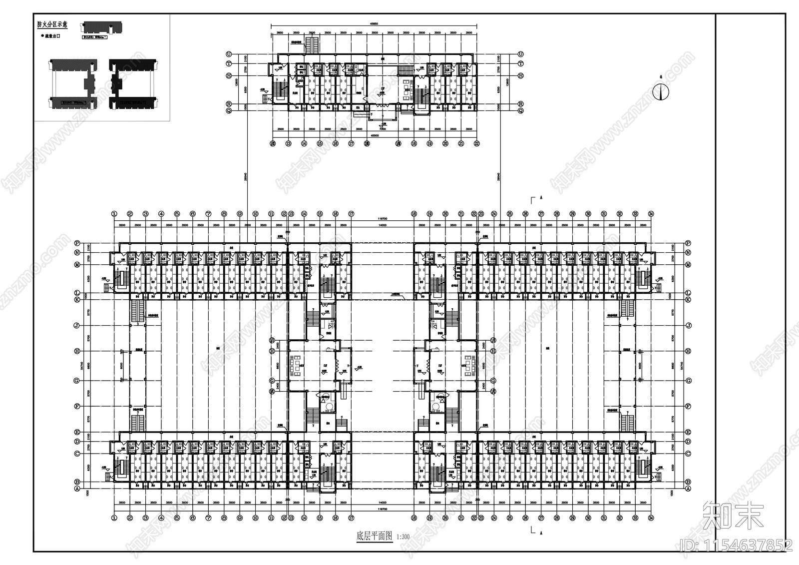 学生宿舍楼建筑施工图下载【ID:1154637852】