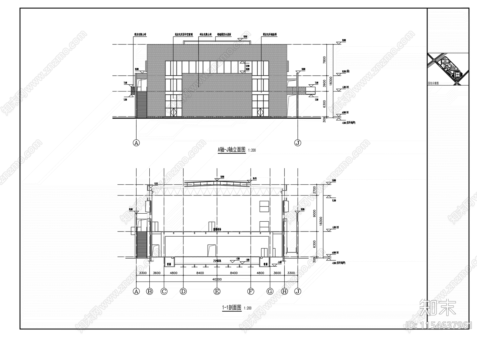 艺术楼大报告厅体育馆办公综合楼看台建筑cad施工图下载【ID:1154637961】