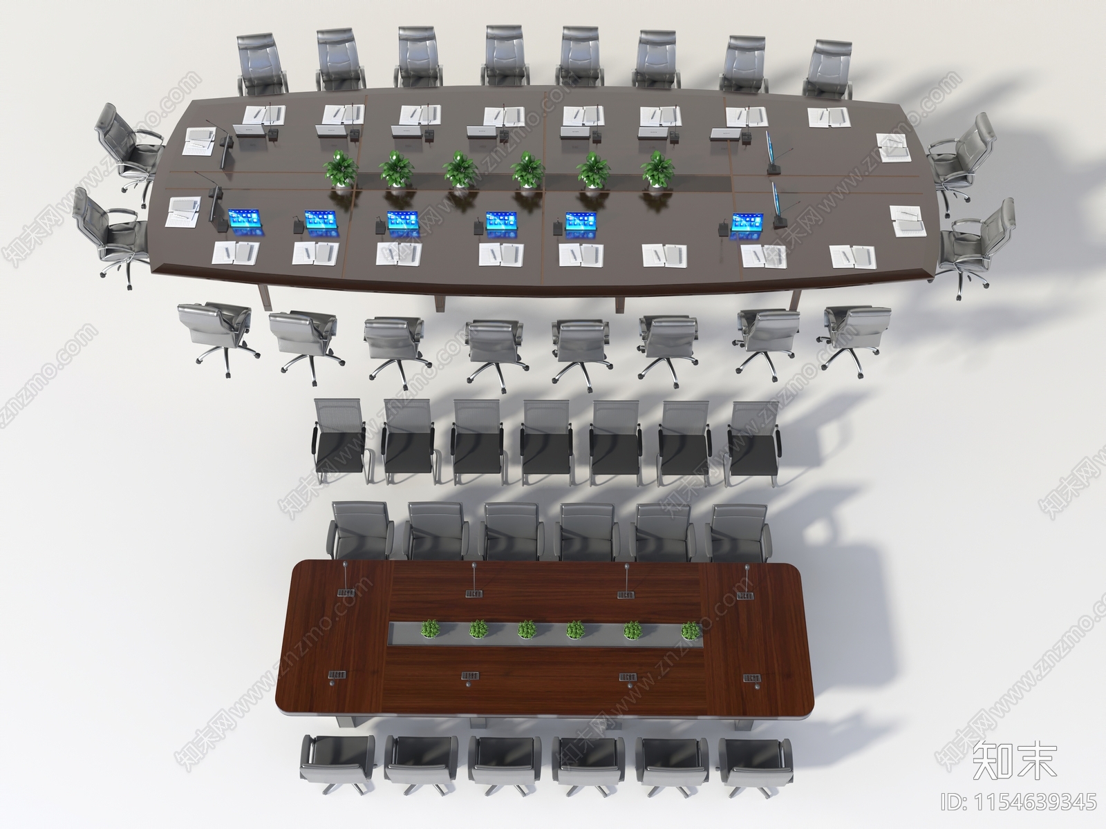 现代办公桌椅3D模型下载【ID:1154639345】