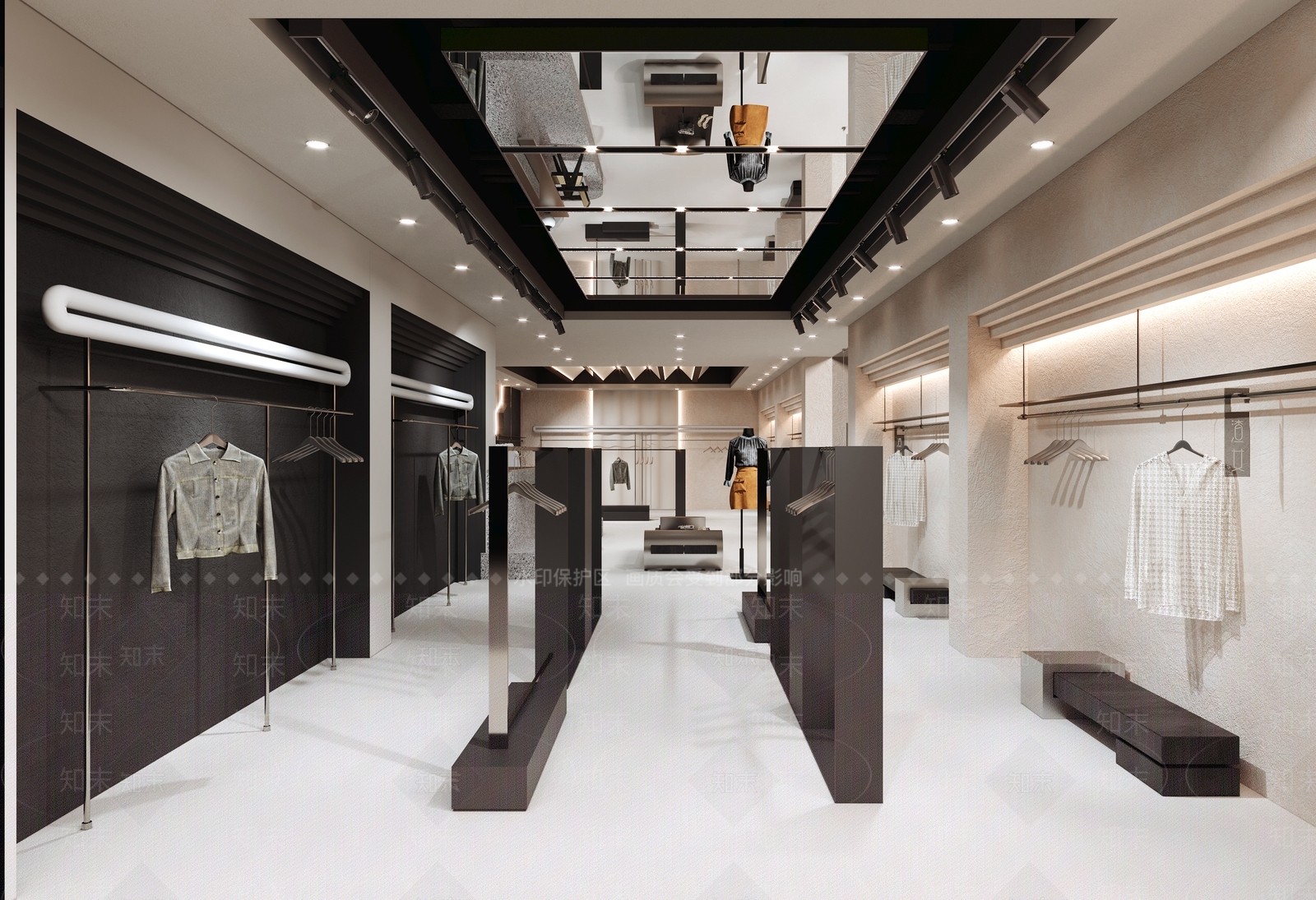 现代极简女装服装店SU模型下载【ID:1154645699】