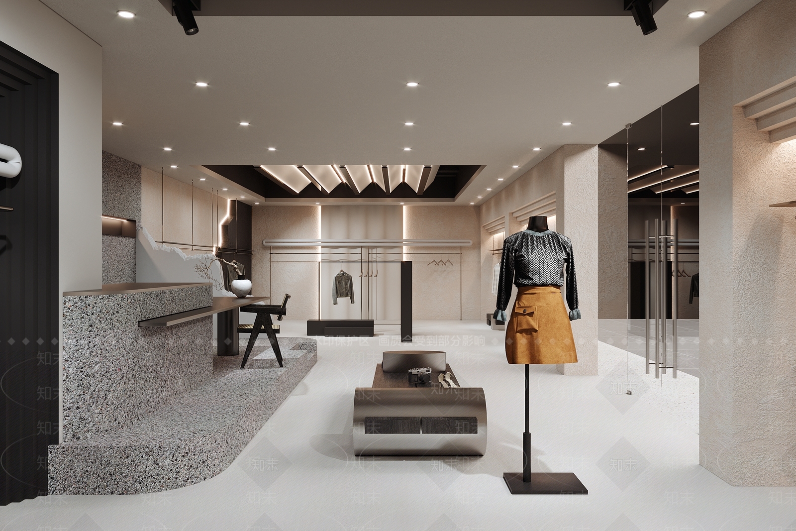 现代极简女装服装店SU模型下载【ID:1154645699】