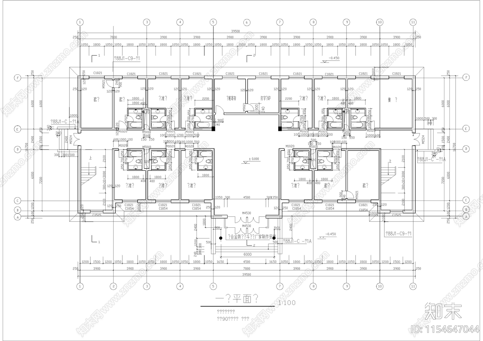 渡假村欧式宾馆建筑cad施工图下载【ID:1154647044】