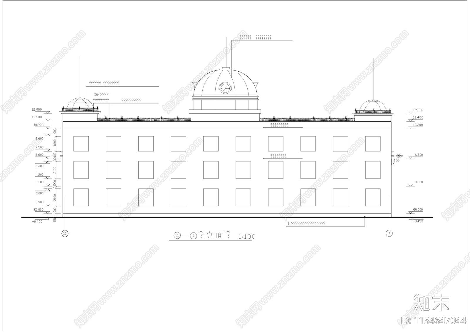 渡假村欧式宾馆建筑cad施工图下载【ID:1154647044】