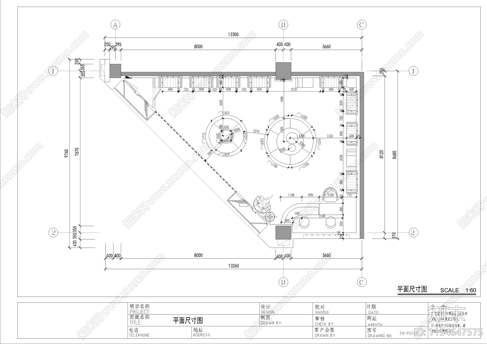 商业空间室内cad施工图下载【ID:1154647575】