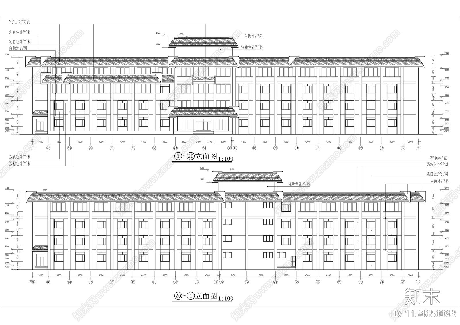 小宾馆建筑施工图下载【ID:1154650093】