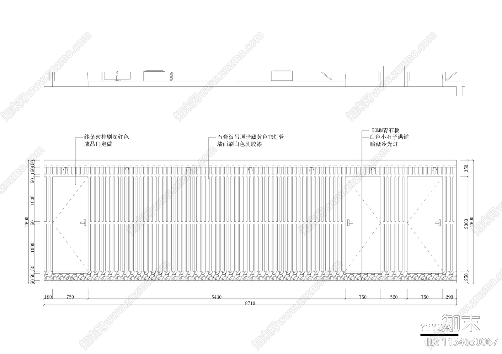 小宾馆室内cad施工图下载【ID:1154650067】