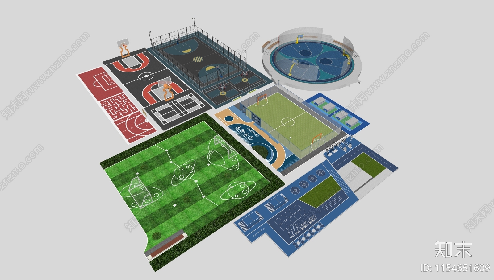 现代足球场SU模型下载【ID:1154651609】