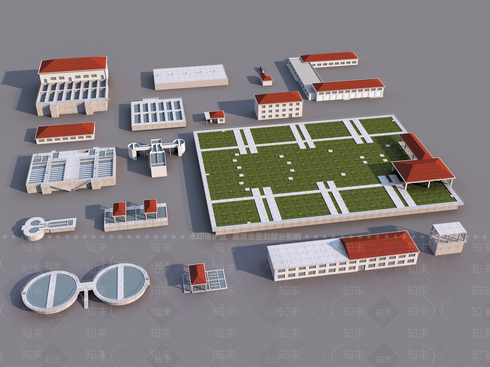 现代厂房3D模型下载【ID:1154657670】
