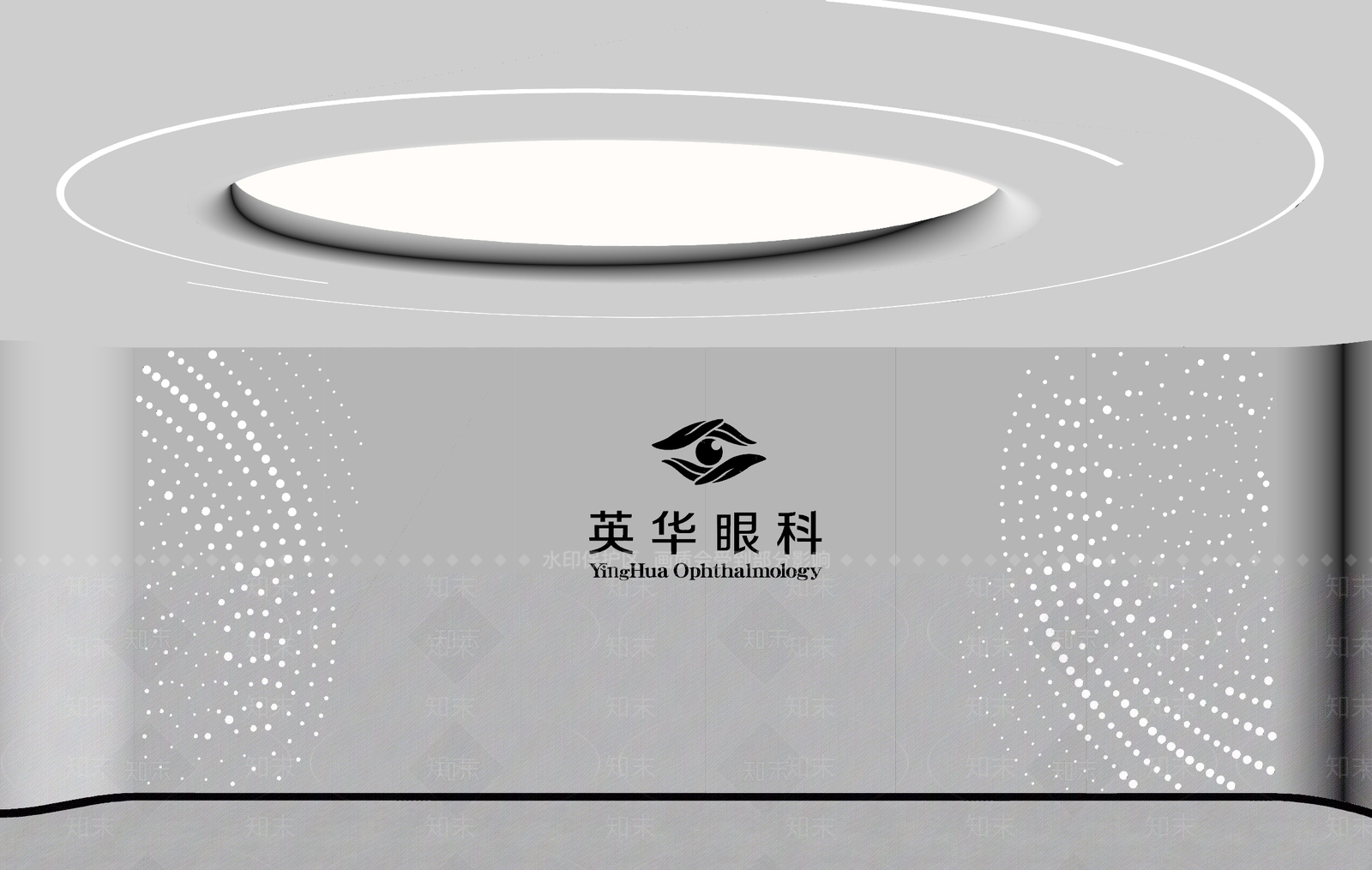 现代前台背景墙SU模型下载【ID:1154657763】