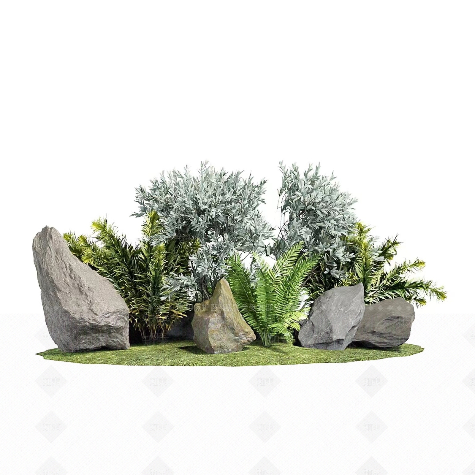 植物堆3D模型下载【ID:1154668291】
