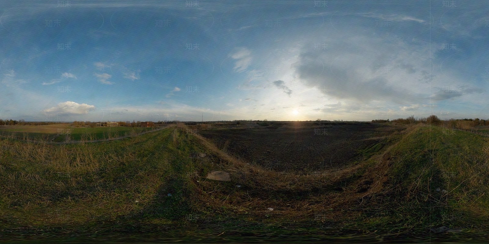 hdr太阳草场田野贴图下载【ID:1154669685】