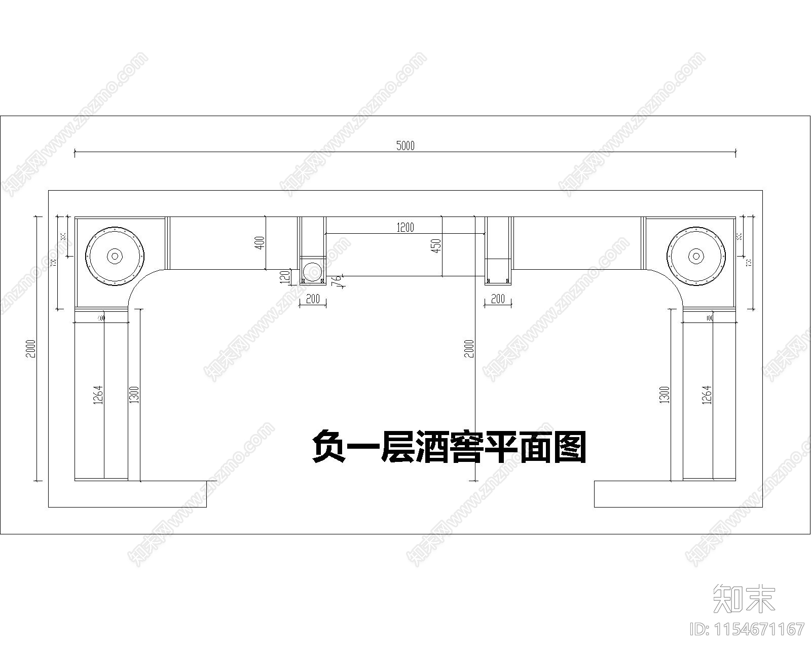 包头酒窖下料单cad施工图下载【ID:1154671167】