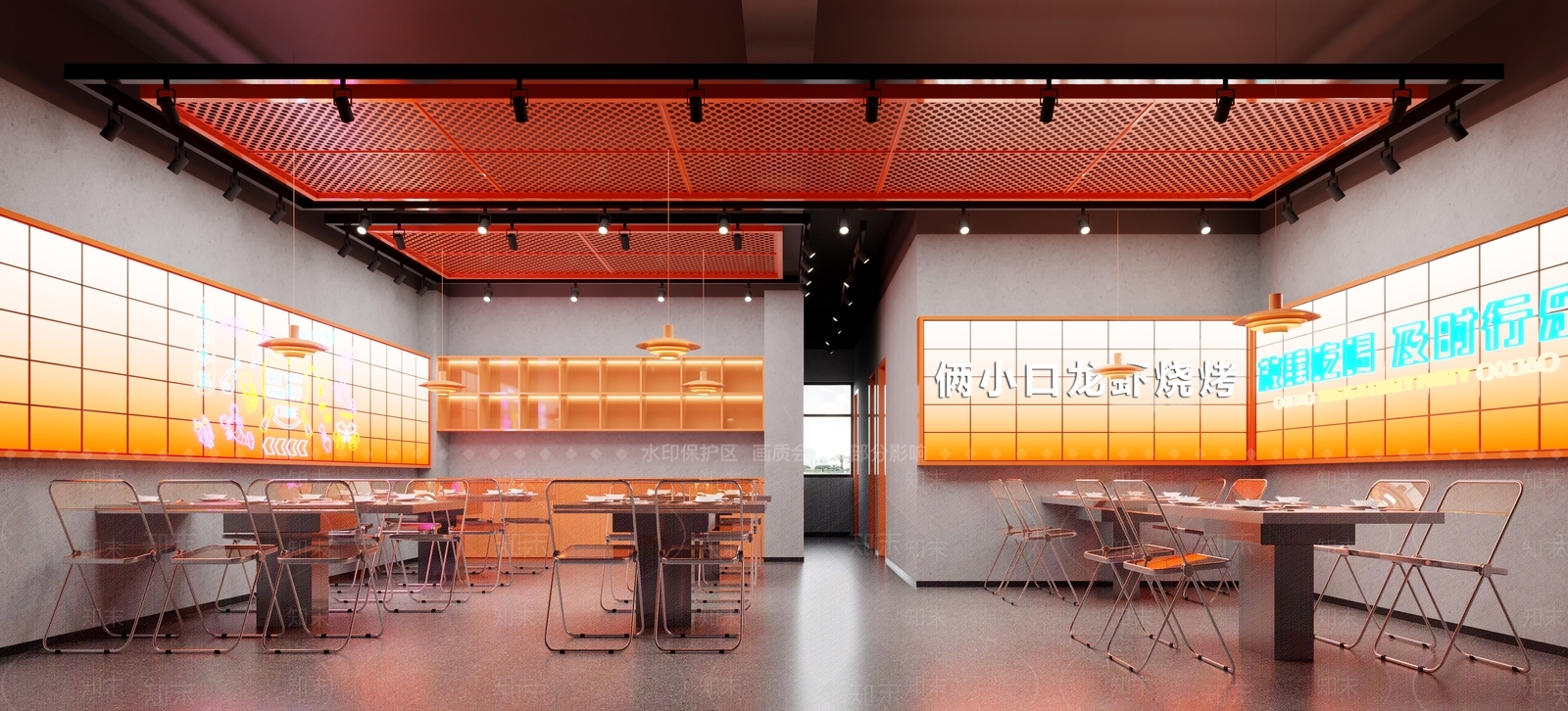 现代烧烤店3D模型下载【ID:1154677954】