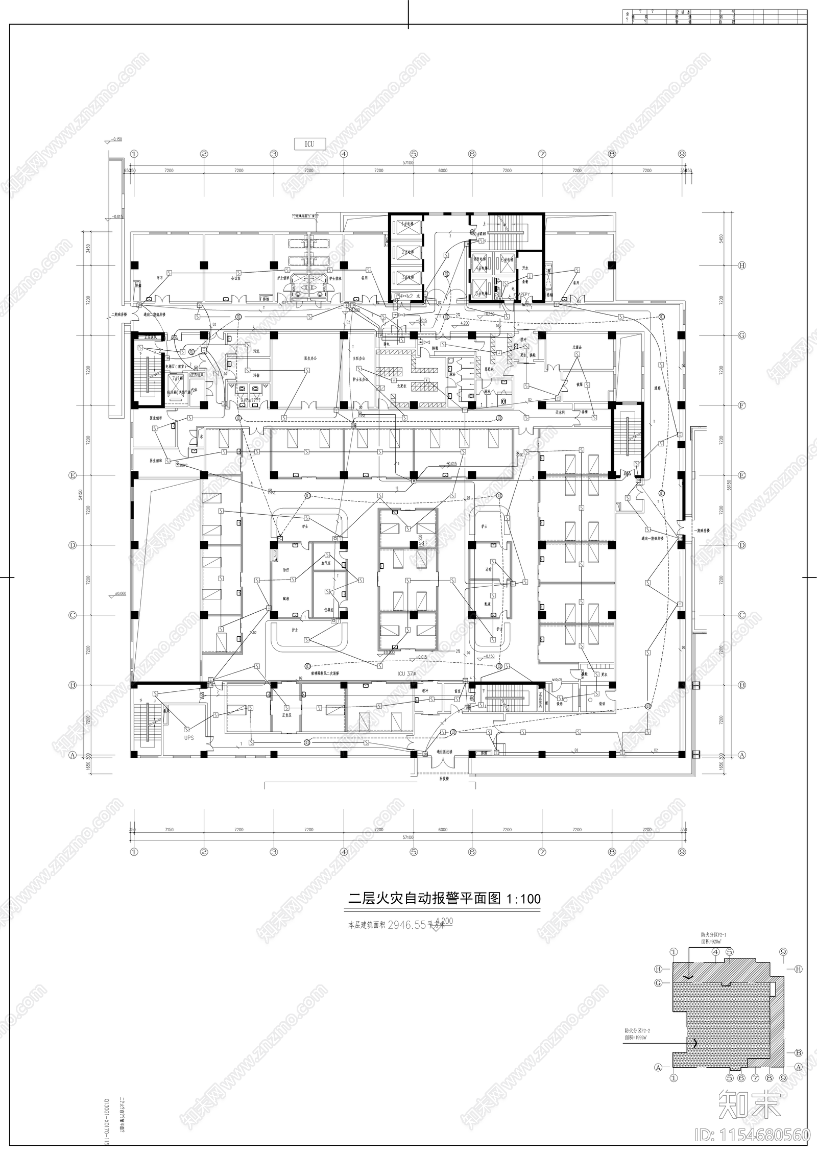 某乡镇大型医院弱电智能化电气工程cad施工图下载【ID:1154680560】