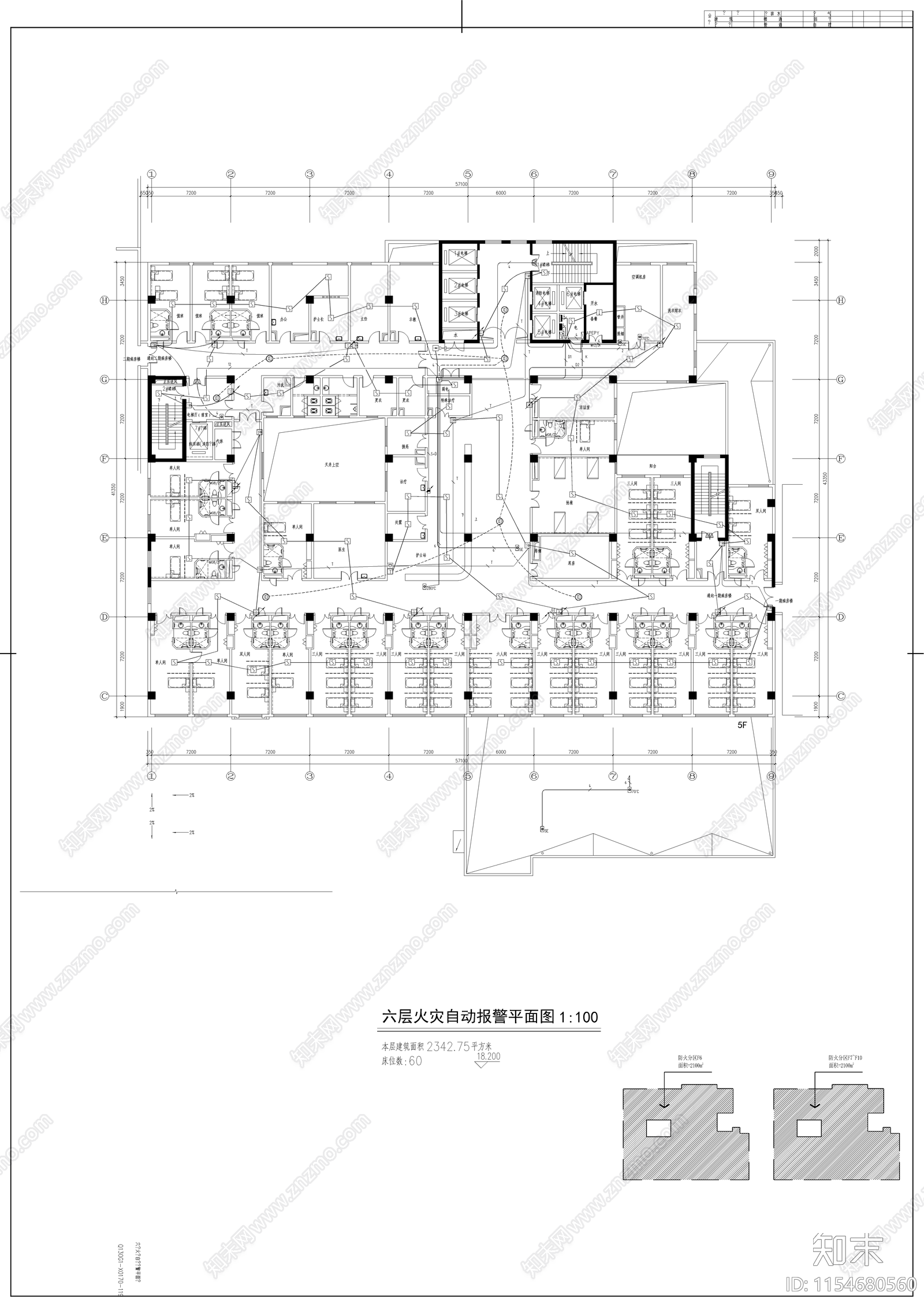 某乡镇大型医院弱电智能化电气工程cad施工图下载【ID:1154680560】