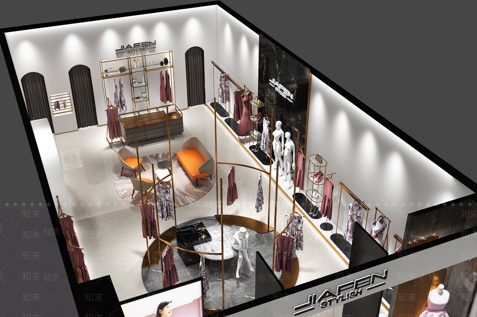 现代女装店3D模型下载【ID:1154684311】