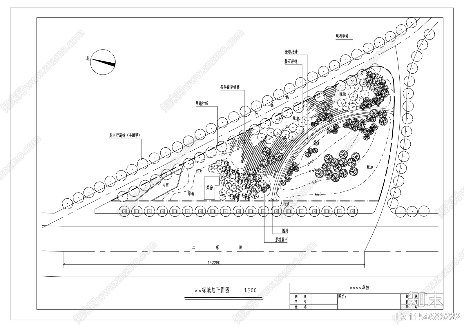 园林景观cad施工图下载【ID:1154686222】