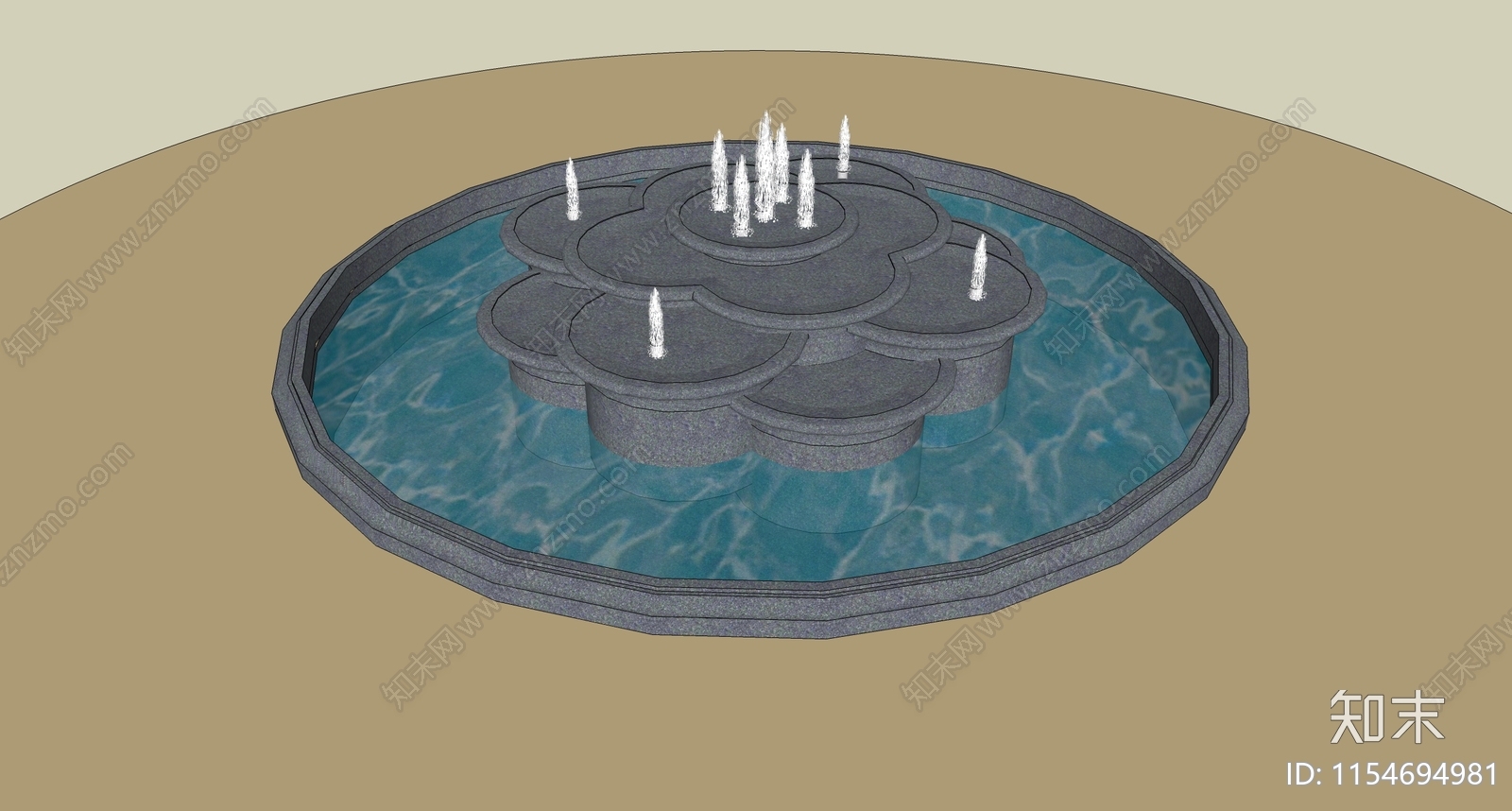 花瓣水景施工图下载【ID:1154694981】