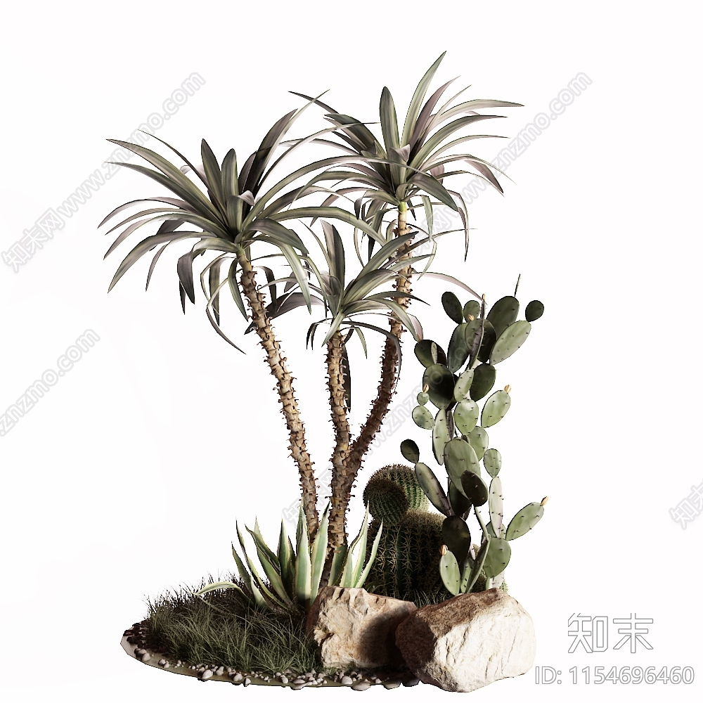 植物堆3D模型下载【ID:1154696460】