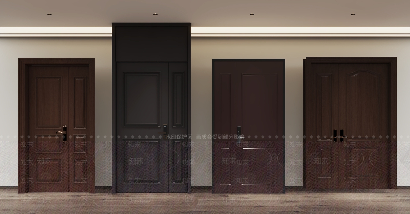 简欧子母单开门3D模型下载【ID:1154699891】