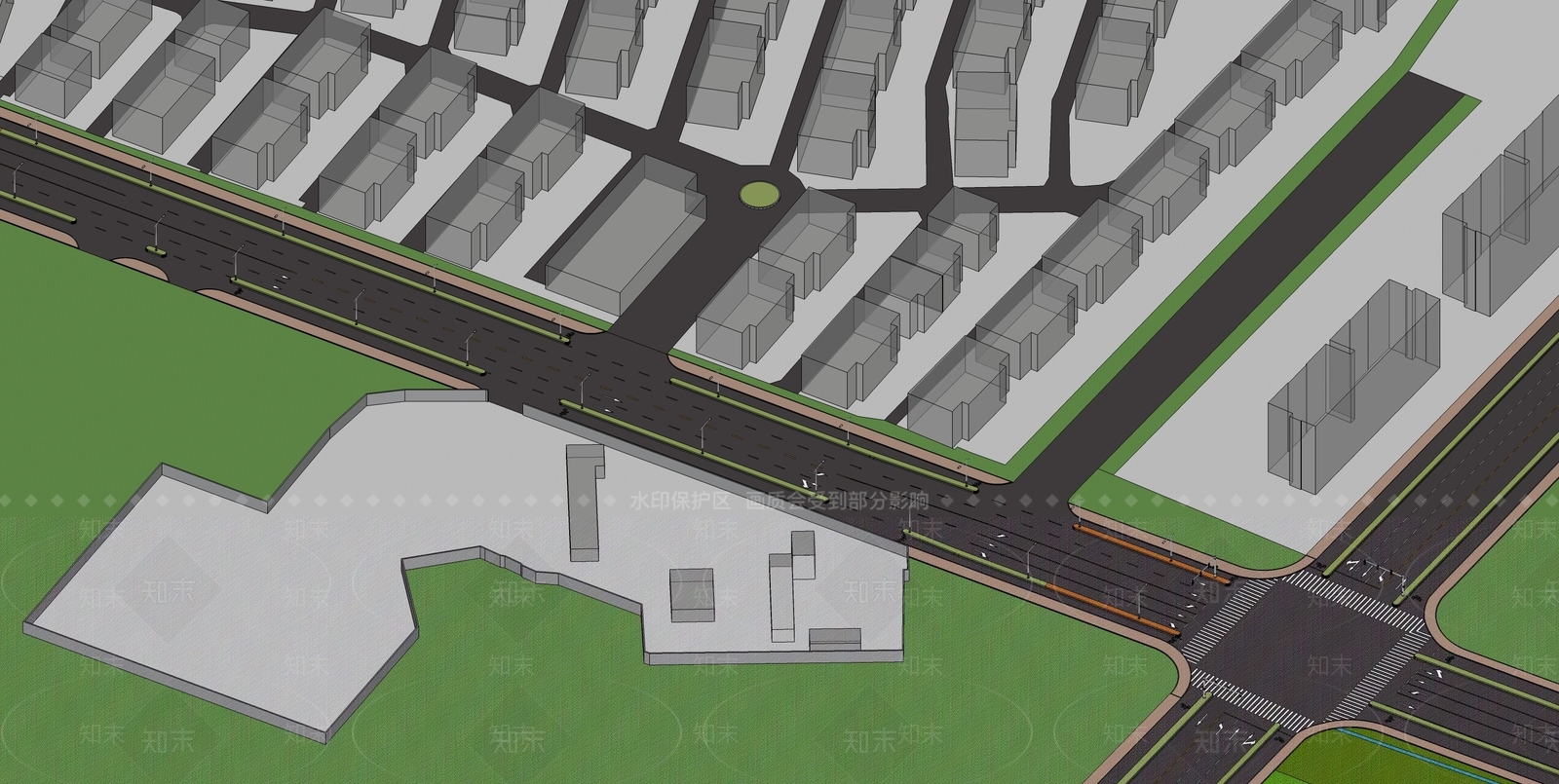 现代道路SU模型下载【ID:1154700234】