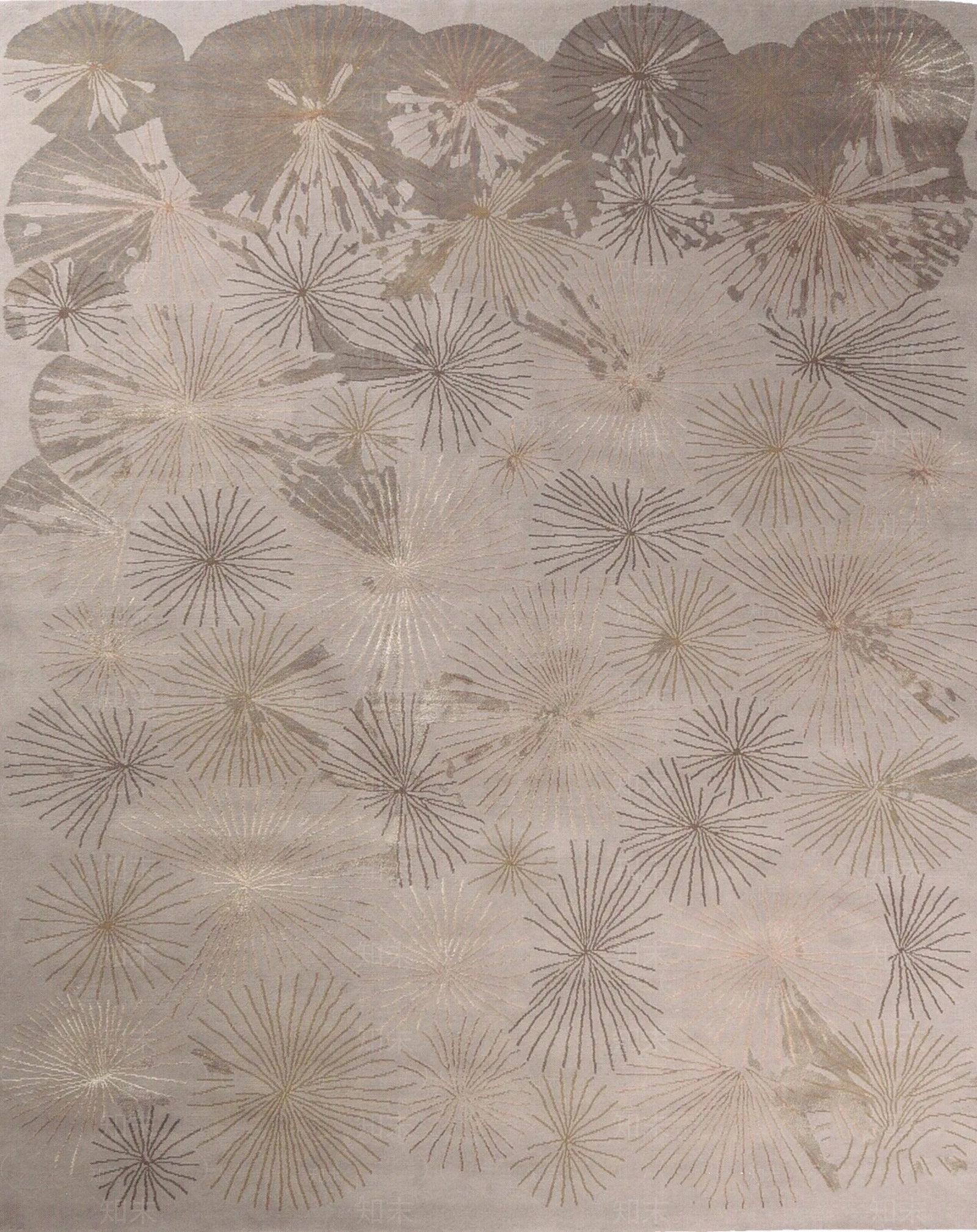 奶咖色现代圆形纹理毛绒地毯贴图下载【ID:1154701466】