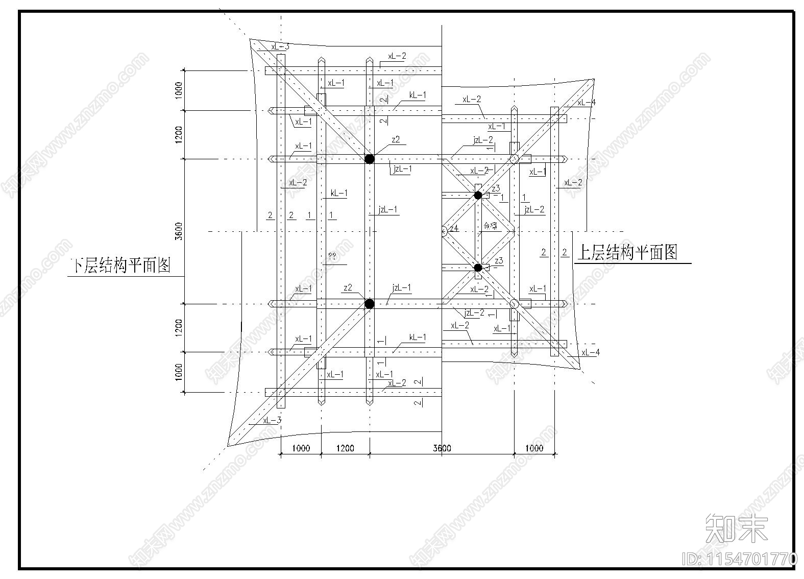 亭子cad施工图下载【ID:1154701770】