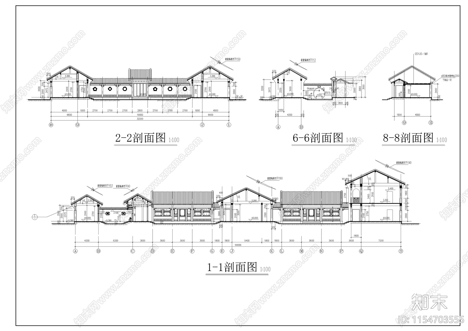 四合院建施图cad施工图下载【ID:1154703555】