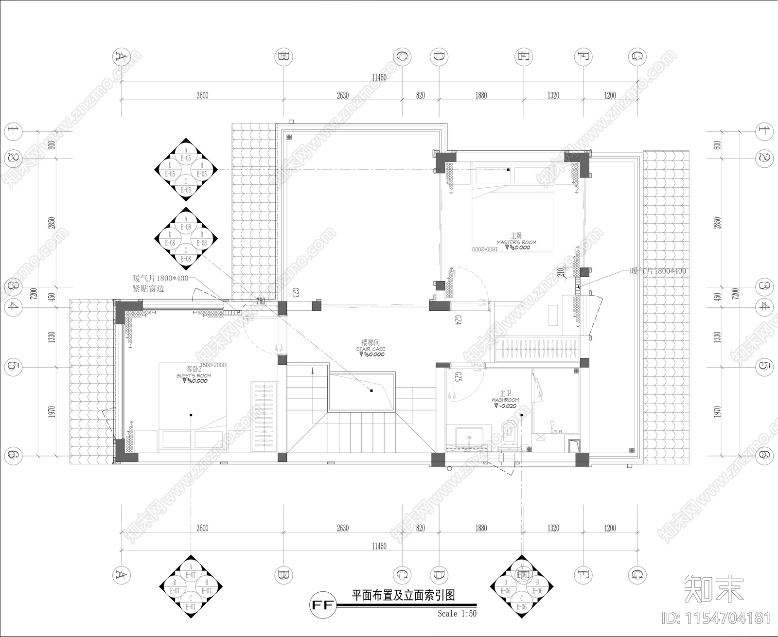 现代风格两层独立别墅室内装修详图cad施工图下载【ID:1154704181】