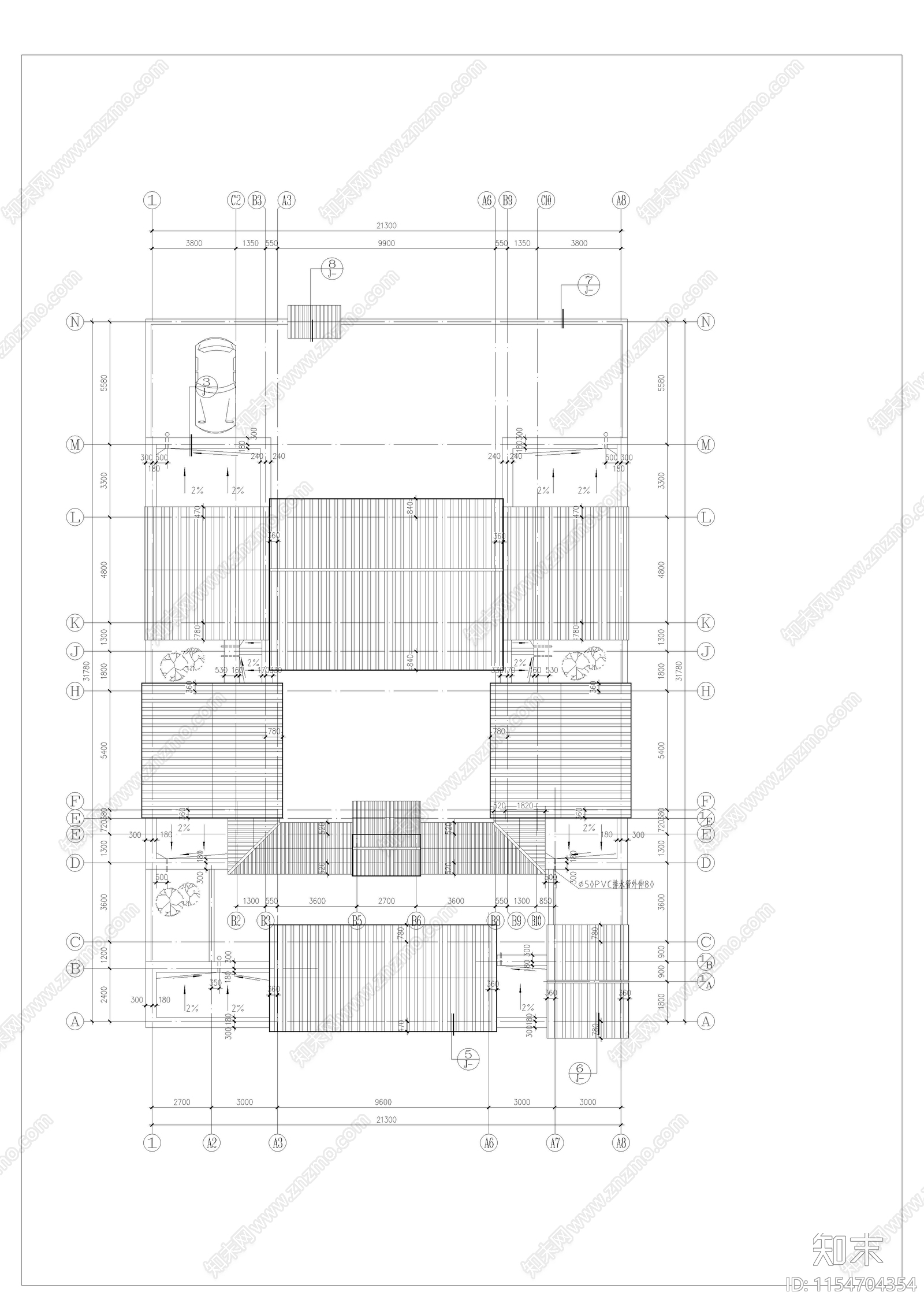 中式四合院住宅方案cad施工图下载【ID:1154704354】